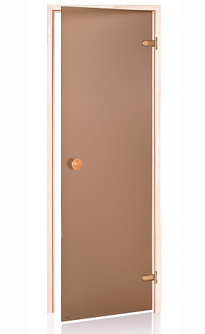 Дверь для сауны Andres 8x19, бронза матовая