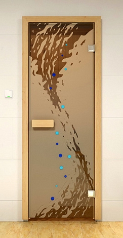 Дверь для сауны ALDO, 7х19, Волна