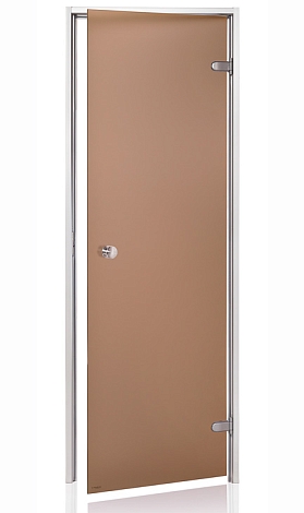 Дверь Andres для турецкой парной 8x20, бронза матовая