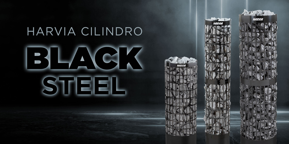 Новая серия электрокаменок HARVIA - Cilindro Black Edition