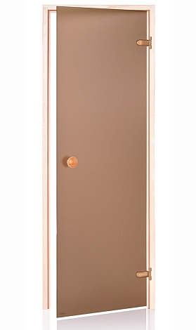 Дверь для сауны Andres 6x19, бронза матовая