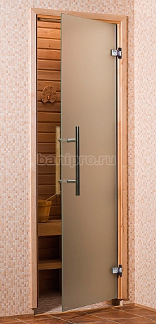 Дверь для сауны Andres Премиум Лайт 7x19, сатин