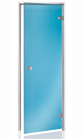 Дверь Andres для турецкой парной 7x19, стекло синее